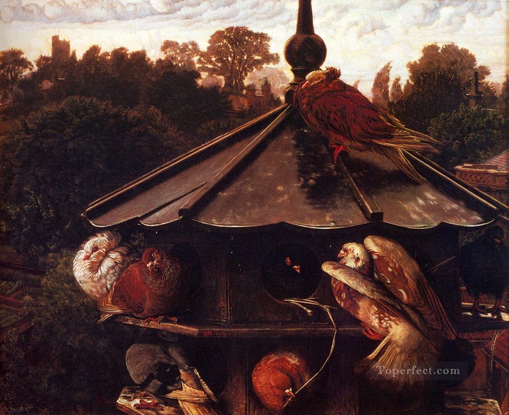 El festival de St Swithin o el palomar británico William Holman Hunt Pintura al óleo